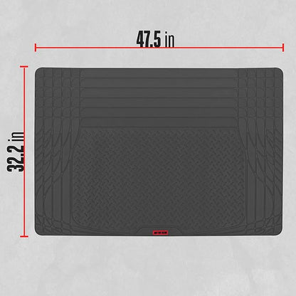 Motor Trend FlexTough™ Contour Heavy Duty Rubber Car Floor Mats with Cargo Liner - All Weather Full Set Front & Rear Floor Mats fits Most Cars Truck SUV, Automotive Floor Mat