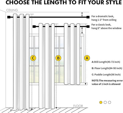 MIULEE Burnt Orange Blackout Curtains