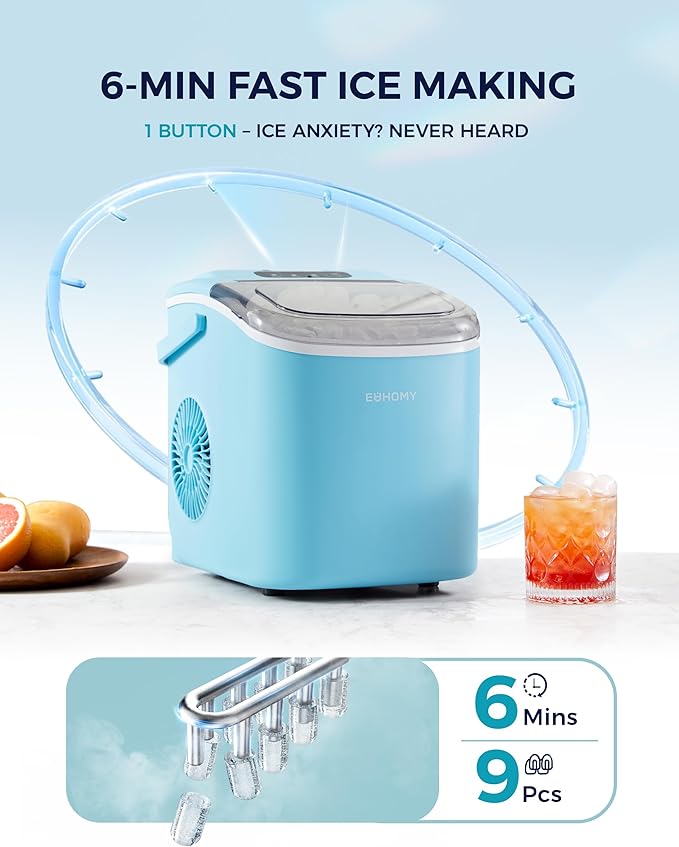 EUHOMY Countertop Ice Maker Machine
