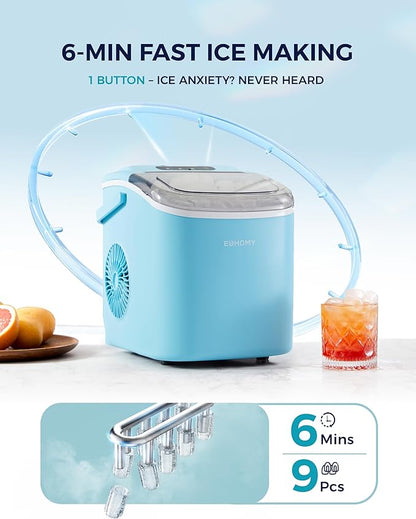 EUHOMY Countertop Ice Maker Machine