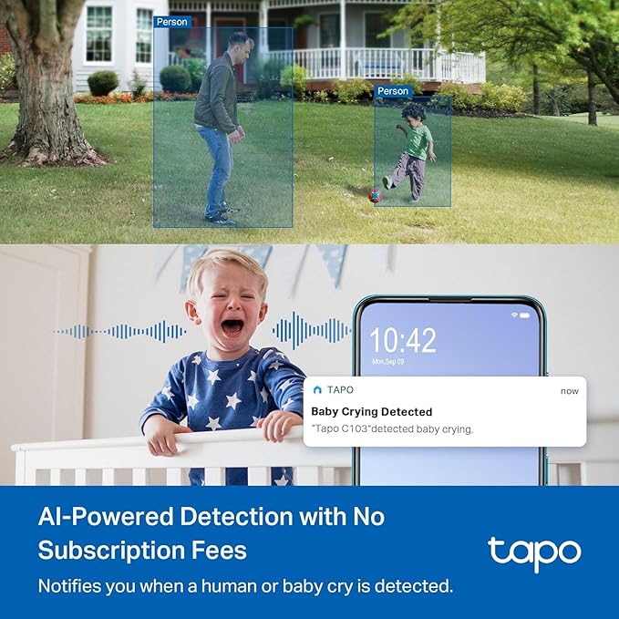 Tapo 2K Indoor/Outdoor Pan/Tilt Wired Security Camera