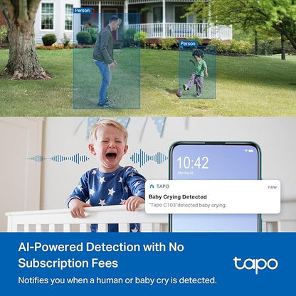 Tapo 2K Indoor/Outdoor Pan/Tilt Wired Security Camera