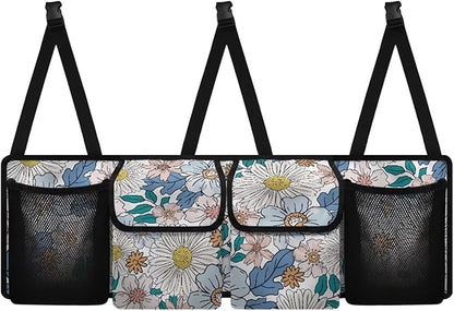 Mushroom Car Trunk Hanging Organizer with with Adjustable Straps, Daisy Car Trunk Organizer Storage, It Easy to Find Things, Make the Trunk of Your Car Look Neat and Tidy