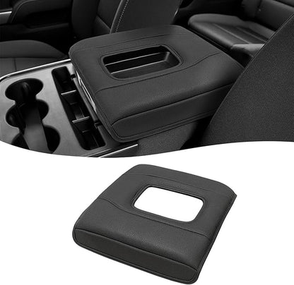 KBH Center Console Armrest Cover for 2014-2018 Chevy Silverado & GMC Sierra, 40/20/40 Jump Seat, Middle Console Lid Protector with Middle Cut, Anti-Scratch, Black