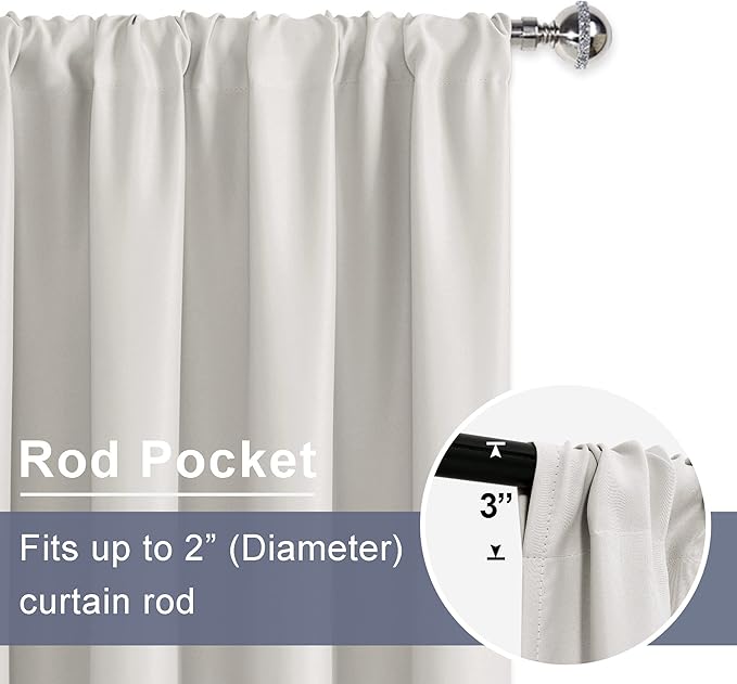 JIUZHEN Blackout Curtains for Bedroom