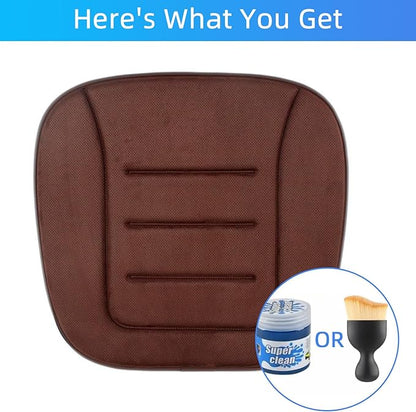KAYI Car Seat Cushion, Memory Foam Car Seat Cushion, Anti Slip Rubber Bottom Car Seat Cushions for Driving, Suitable for Car and Office Chairs (Brown)