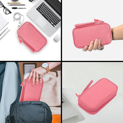 Electronic Organizer Travel USB Cable Accessories Bag/Case,Waterproof for Power Bank,Charging Cords,Chargers,Mouse,Earphones Flash Driver