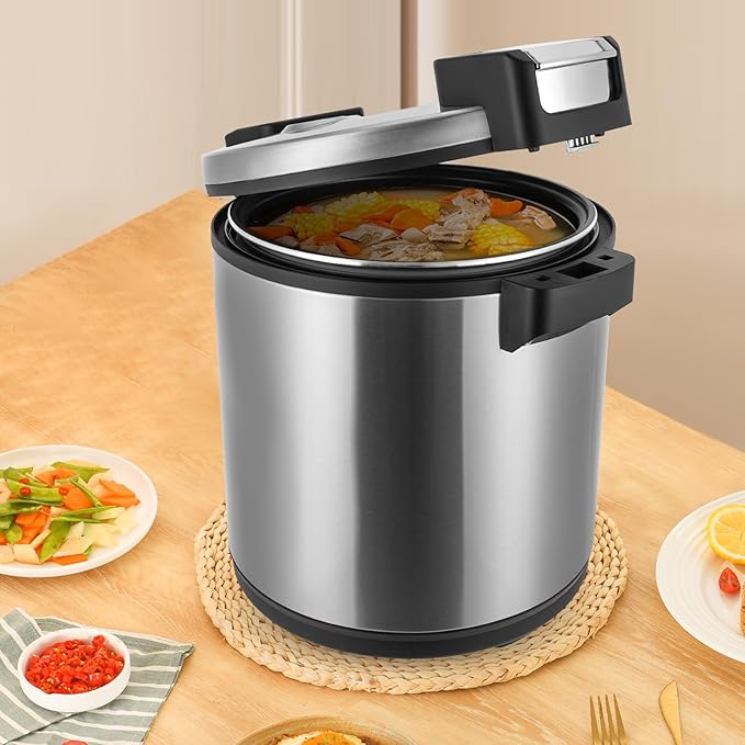 Commercial Electric Rice Warmer, Stainless Steel Rice Warmer Heavy Duty 6Gal