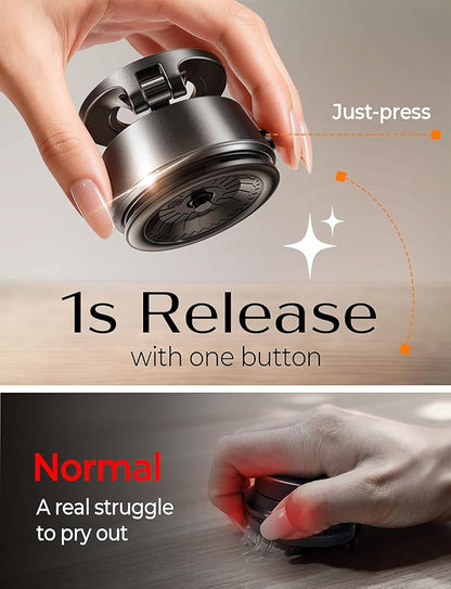 LISEN Suction Phone Mount【2026 Auto Vacuum 3.0】, 360 Adjustable Magnetic Phone Holder for Car Dashboard Universal Magsafe Accessories Gifts for Men Women for iPhone 17 Pro Max Air 16 15 14 13 12