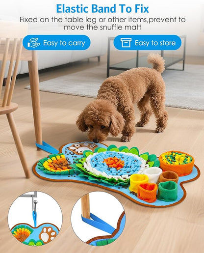 AMIR Snuffle Mat for Dogs, Sniff Mat Slow Feeding, Dog Snuffle Mat Encourages Natural Foraging Skills, Slow Eating, Help Stress Relief and Training
