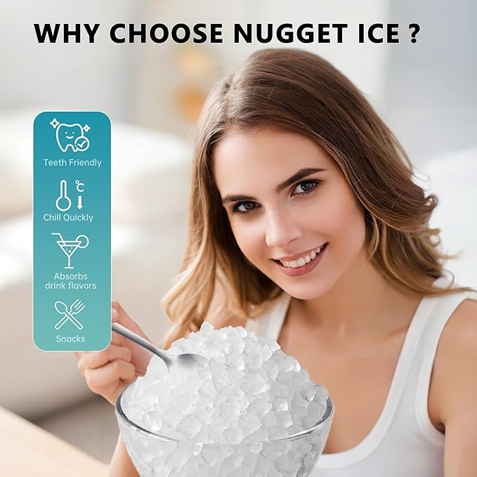 EUHOMY Nugget Ice Maker Countertop