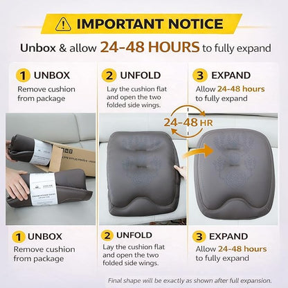 Comfort Dreamcatcher Car Seat Cushion Non-Slip - Relaxing, Optimal Support & Posture for Long Drive (Full Set (Red))