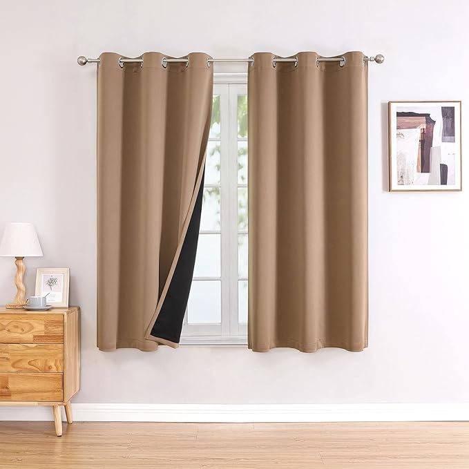 ChrisDowa 100% Blackout Curtains