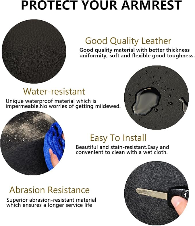 Compatible with Center Console Armrest Cover for Honda Civic 2022 2023 2024 2025 Leather Arm Rest Storage Box Lids Cushion Protector Pad