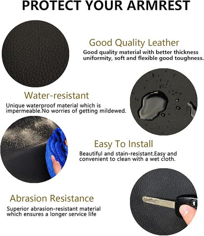 Compatible with Center Console Armrest Cover for Toyota Camry 2012 2013 2014 2015 2016 2017 Leather Arm Rest Storage Box Lids Cushion Protector Pad