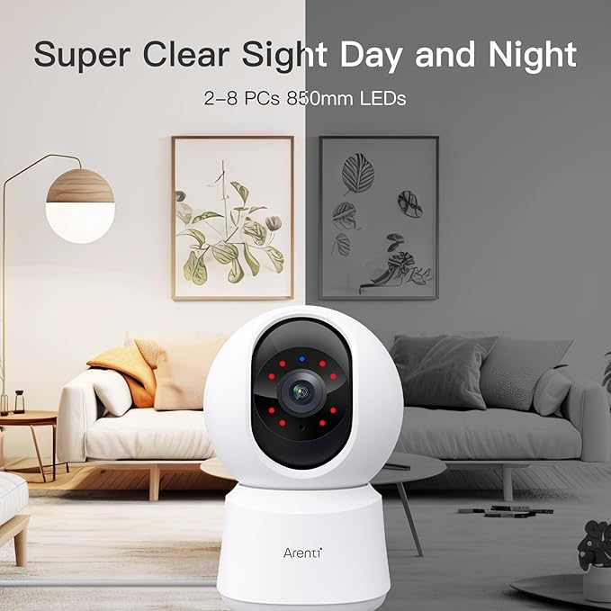 ARENTI 5G Indoor Security Camera, 4MP Pet Camera