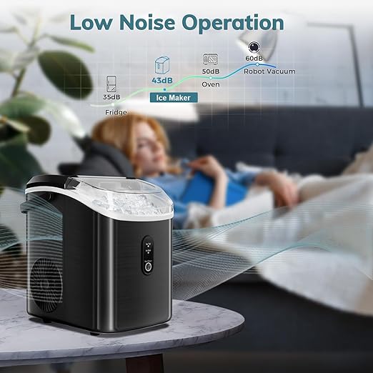 Antarctic Star Nugget Ice Maker Countertop, Chewable Pellet Ice Machine