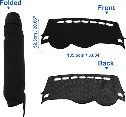 X AUTOHAUX Dashboard Covers for Chevy Trax 2017-2022 Dash Cover Mat Non-Slip Pad Protector Carpet