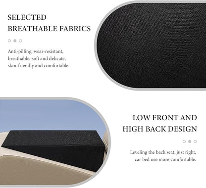 Auto Seat Wedge Leveling Cushion, Truck Driver Heightening Seat Pad Wedge Booster, Angled Design Car Seats Office Chairs Cushion for Sciatica Tailbone Pain Relief