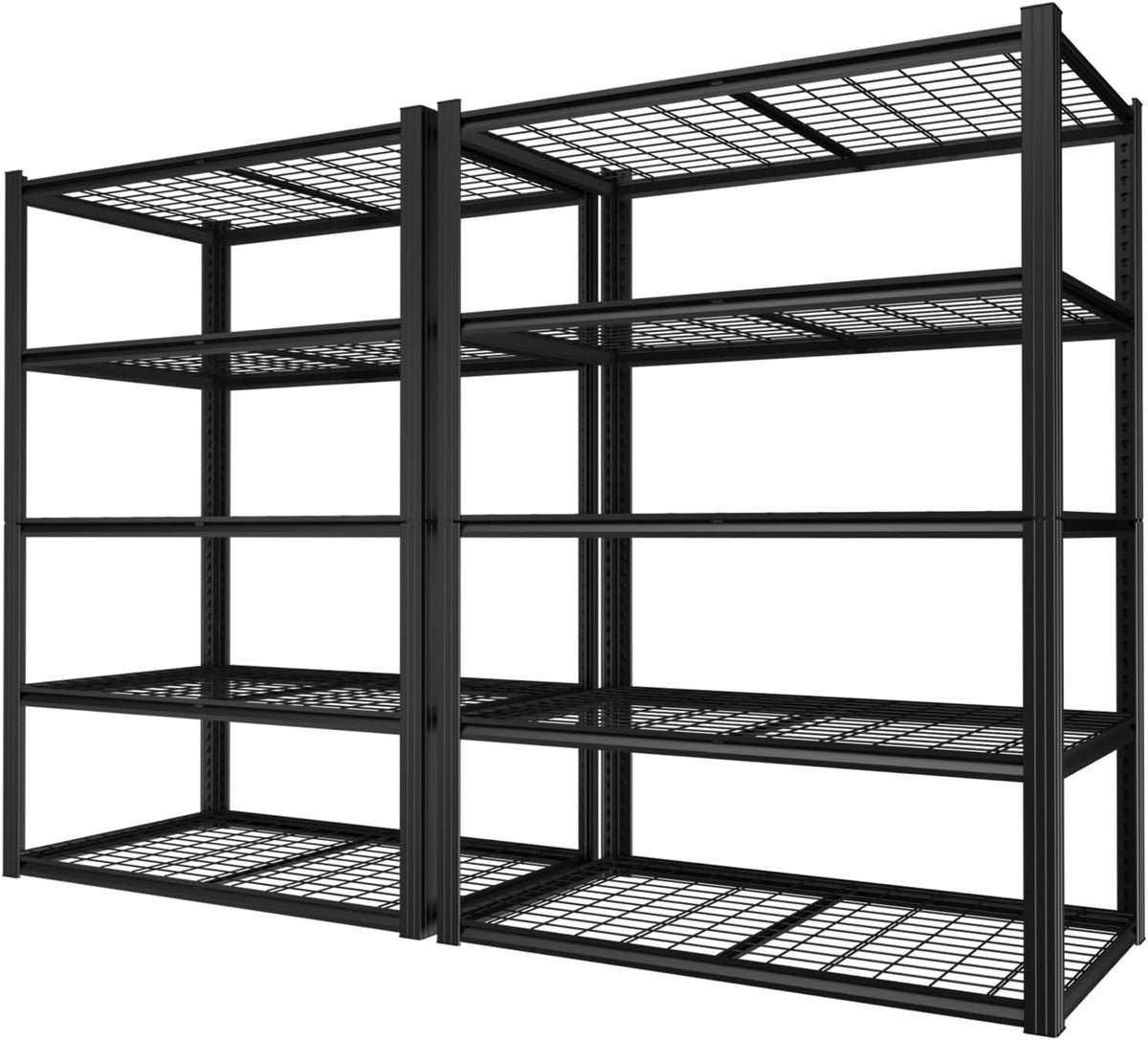 ROOMTEC 48" W Garage Shelving Heavy Duty,2800LBS Storage Shelves,5-Tier Adjustable Metal Shelving Utility Shelf Rack Garage Storage Organize for Storage Industrial, Warehouse, Basement