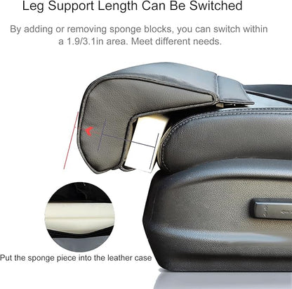 Car Leg Extender Leg Support Cushion for Car Driver Seat Office Chair, Universal Car Seat Extender Pad Leg Support Pillow for Cars Buses Trains Office Home (Lightbrown)