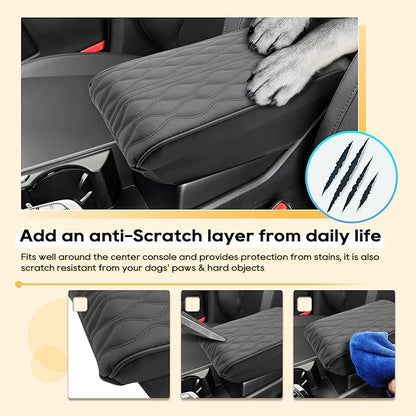 Armrest Cover for 2023-2026 Kia Sportage NQ5(LX/EX/X-Line/SX/SX Prestige/X-Pro/X-Pro Prestige) Kia Sportage NQ5 Accessories Center Console Cover Arm Rest Protector Middle Protector PU Leather,Non-Slip