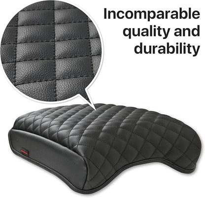 KMMOTORS MDX(2014~2020) Center Console Cover, Armrest Cushion, Vegan Leather, Car Accessories, Car Gadgets (MDX 2014~2020, Black)