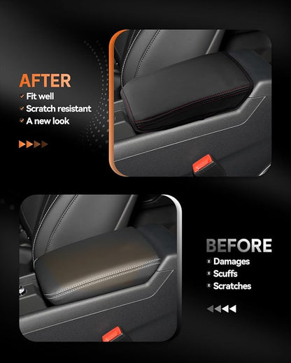CDEFG for 2017-2025 Audi A4 Center Console Cover Armrest Box Cover for A4 (Premium, Premium Plus, Prestige) 2020 2021 2022 2023 2024 2025 Accessories Console Arm Rest Protector