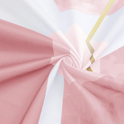 Litabel Modern Long Shower Curtain for Bathroom, Pink Geometric Art Decor Waterproof Bath Curtain, Abstract Fabric Shower Curtain Sets for Home Decor, 72x78 Inch