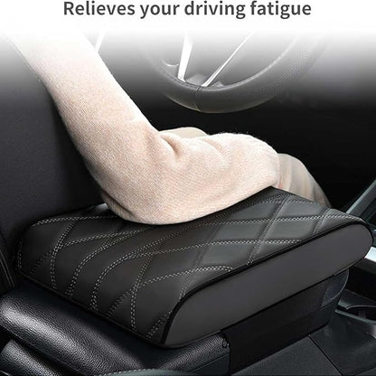 Car Armrest Cushion for Jaguar F-Pace 2015-2019 2020 2021 2022 2023 2024 2025, Car Center Console Cover Armrest Pad Soft Leather Car Interior Accessories,Red