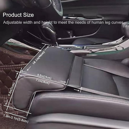 Car Leg Extender Leg Support Cushion for Car Driver Seat Office Chair, Universal Car Seat Extender Pad Leg Support Pillow for Cars Buses Trains Office Home (Black)