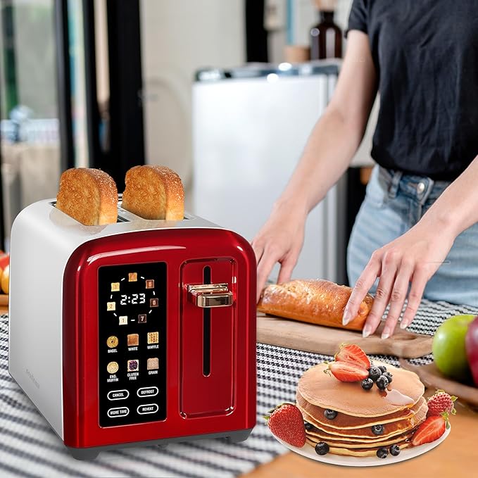 SEEDEEM Toaster 2 Slice, Full Touch Control Stainless Toaster, LCD Display