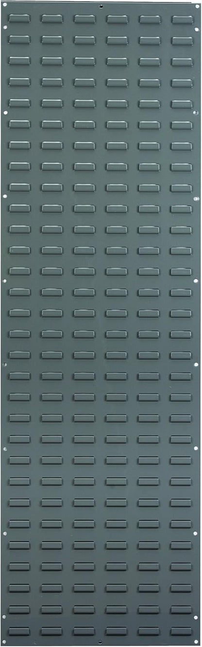 Akro-Mils 30118 Heavy Duty Wall Mount Garage Storage Steel Louvered Panel | Wall Storage Bin Hanging Organizer System for AkroBins, 18-Inch W x 61-Inch H, Grey, Single