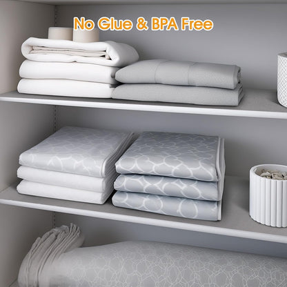 Shelf and Drawer Liner for Kitchen Cabinets Non-Adhesive, Strong Grip Non-Slip Thickened Cabinet Liners for Shelves, Waterproof Mats for Dresser Cupboard, Pure Gray, 17 in x 10 Feet