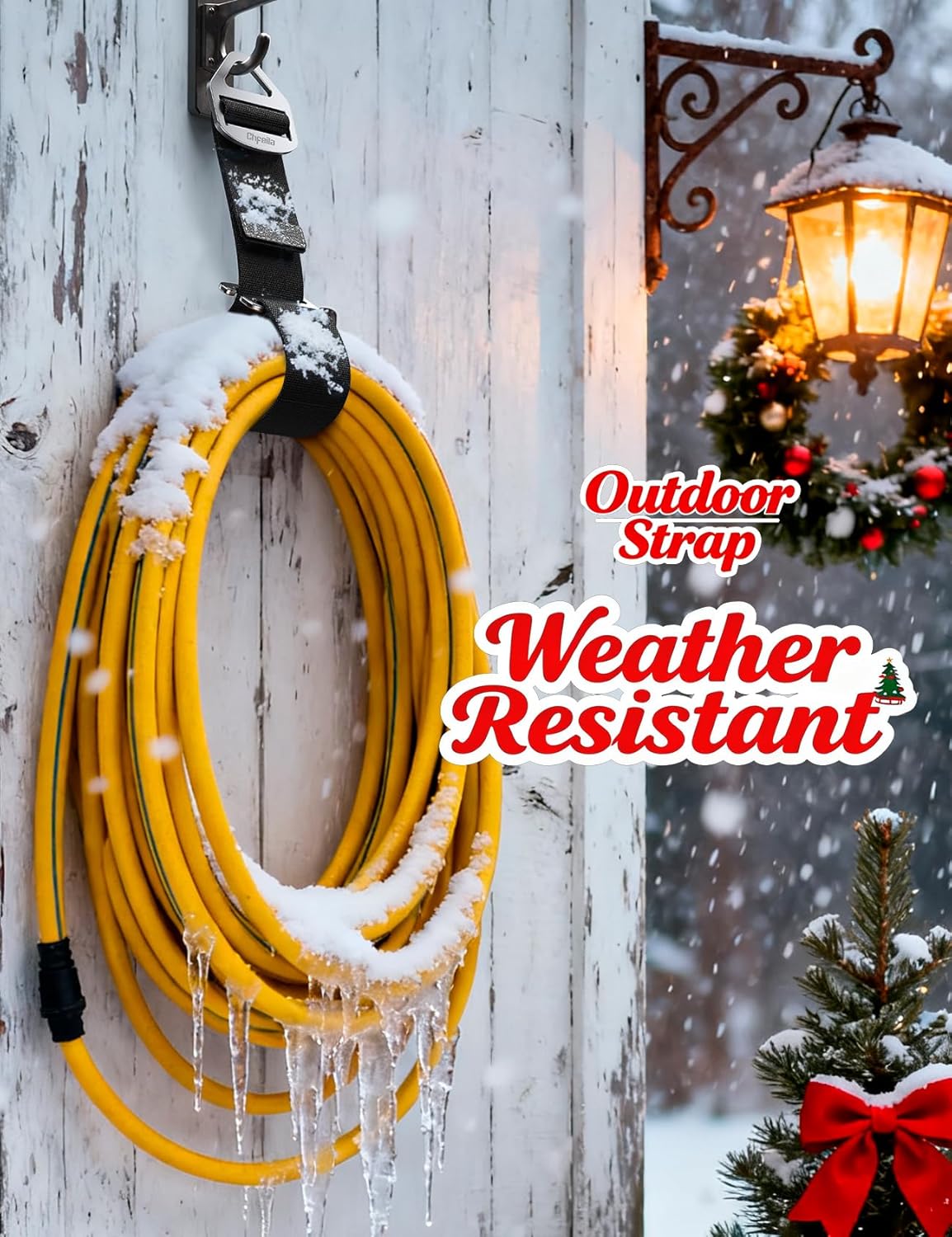 2025 Stocking Stuffers for Men, 6 Pack One Hand Operate Gravity Tighten Extension Cord Holder Organizer, Hose Rope Storage Straps, Workshop Garage Organization Gadgets Tools, Christmas Gifts for Dad