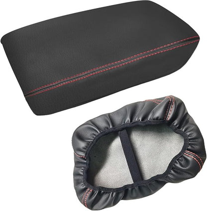 Compatible with Center Console Armrest Cover for Honda CRV 2022 2023 2024 2025 Leather Arm Rest Storage Box Lids Cushion Protector Pad
