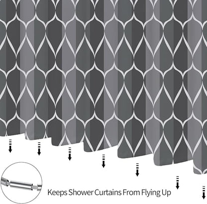 MCCKTIU Gray Shower Curtain RV Shower Curtain Grey Modern Bathroom Shower Curtains Waterproof Fabric Machine Washable Shower Curtains 47 x 64 Inches