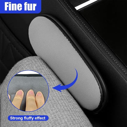 Car Door Armrest Pads, Soft Leather Memory Foam Car Center Console Pillow with Strong Adhesive, Universal Comfortable Auto Arm Rest Cushion Accessories for Elbow and Knee Support(Gray)