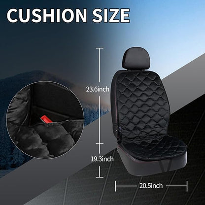 ESMING Driver and Passenger Car Seat Cushion for Full Back and Seat-Black