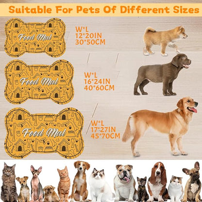 Pet Feeding Mat - Absorbent Dog Food Mat for Floors Waterproof，Dog Cat Placemat Mat for Food and Water Bowls - No Stains No Sliding Quick Dry Water Eating Dish Mat