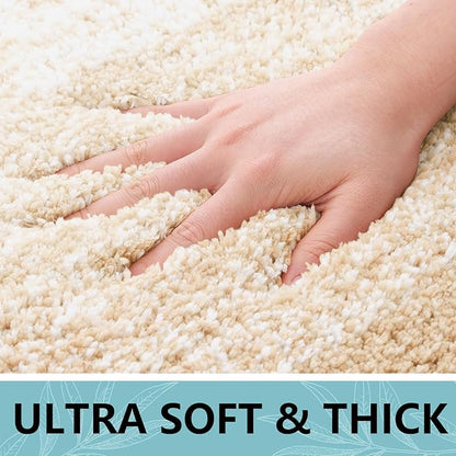 Arotive Microfiber Bathroom Rugs, Shaggy Soft and Absorbent Bath Rug, Non-Slip, Thick Plush Machine Washable Dry Bath Mats for Bathroom, Tub and Shower, 36x24, Camel, Rectangular