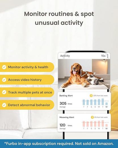 Furbo 360° Cat Camera + Mini 360° Cam 2-Camera Bundle Nanny Subscription: Cat