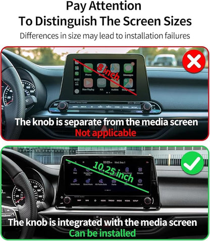 Car Phone Holder for Kia Forte 2022 2023 2024 Accessories Apply to 10.25 Inch Touchscreen 15W Fast Wireless Charger Screen Fixed Clip HandsFree Cell Phone Mount 360° Rotation