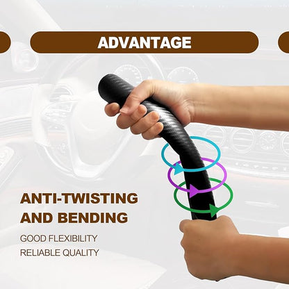 Car Interior Accessories Butterfly Steering Wheel Cover Car Carbon Fiber Anti-Skid Steering Wheel Cover (Black)
