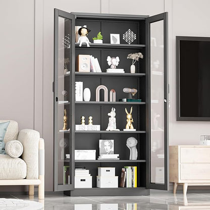 VINGLI Lockable Display Cabinet