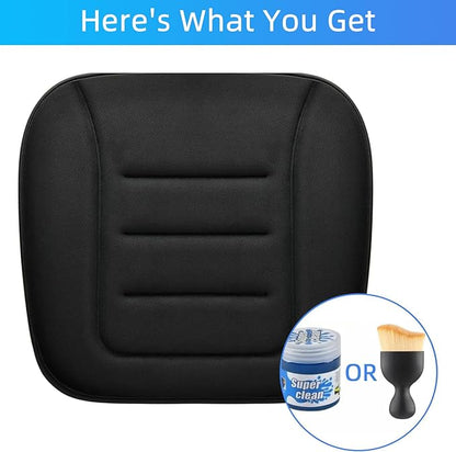 KAYI Car Seat Cushion, Memory Foam Car Seat Cushion, Anti Slip Rubber Bottom Car Seat Cushions for Driving, Suitable for Car and Office Chairs (Black)