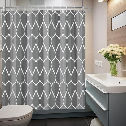 MCCKTIU Gray Modern Bathroom Shower Curtain - Waterproof Fabric, Machine Washable - 72 x 72 Inches