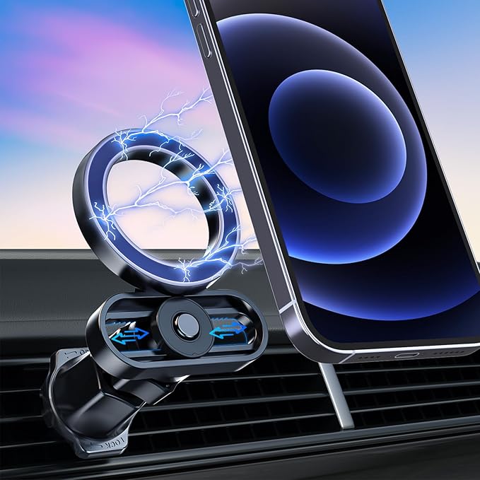 Mag safe Car Mount, Phone Holders for Your Car, [Strongest Magnets][Unlimited Angles]Magnetic Car Phone Holder Vent, Car Accessories for iPhone 16 15 Pro Plus Max 14 13 12 Mini Mag Safe Case Phones