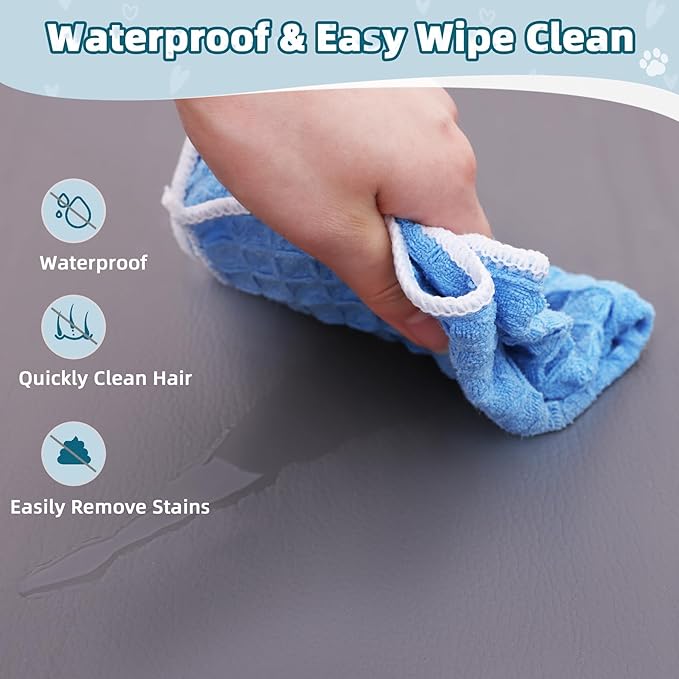 WAYIMPRESS Dog Crate Pad Mat, Waterproof Kennel Cage Mat, Cooling Pet Bed for Small Dogs, Outdoor Pet Bed with High Resilience Foam,Wipe Clean & Easy Rinse, Anti Slip 24 inch Graphite Grey