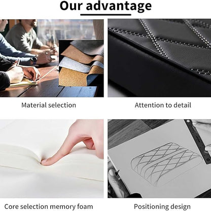 Car Armrest Cushion for Jaguar F-Pace 2015-2019 2020 2021 2022 2023 2024 2025, Car Center Console Cover Armrest Pad Soft Leather Car Interior Accessories,Black